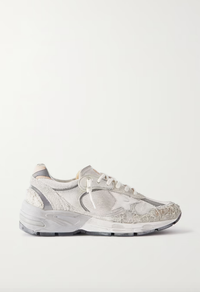 Golden Goose Deluxe Brand Sneakers Dad Star Net, White Silver Soho-Boutique