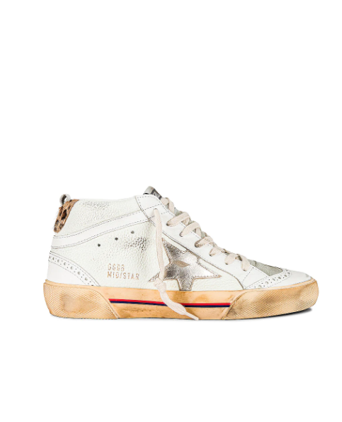 Golden Goose Deluxe Brand Sneakers Mid Star Drummed Cream White Red Leo Soho-Boutique