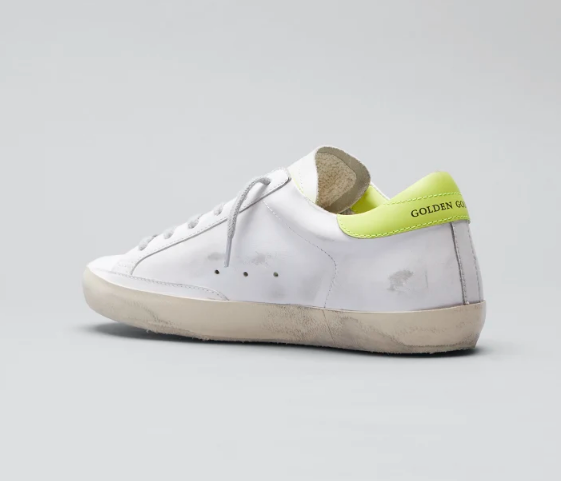Golden Goose Deluxe Brand Sneakers Super Star White Lime Green Soho-Boutique