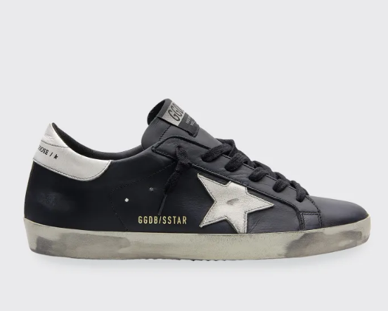 Golden Goose Deluxe Brand Sneakers Superstar Leather, Black/White Soho-Boutique