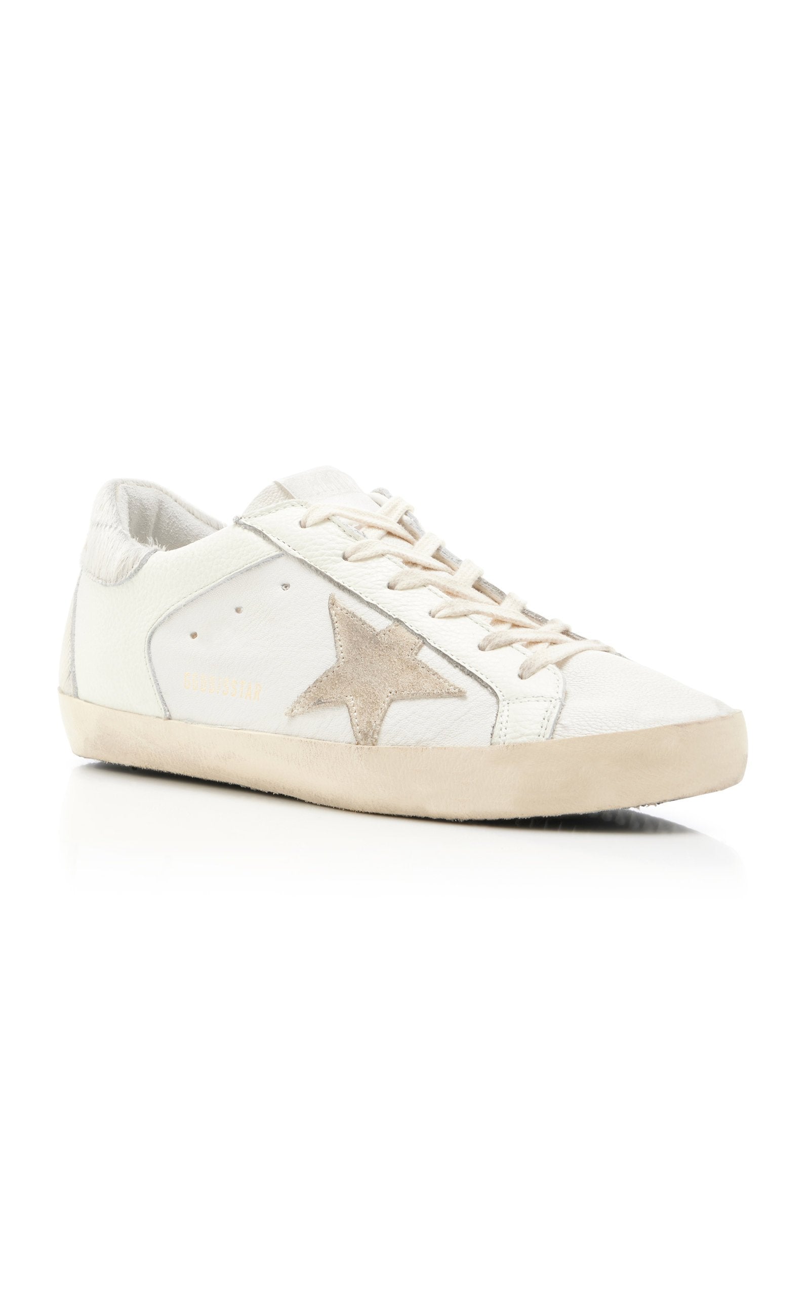 White & clearance silver superstar trainers