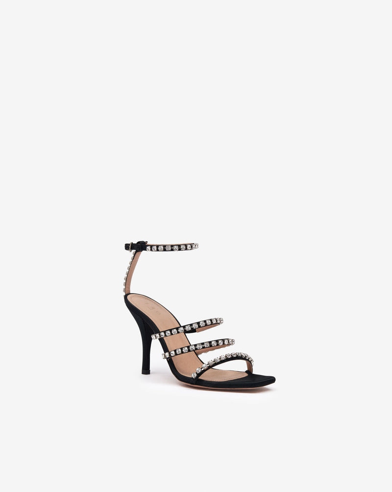 IRO Heel Goody Sandals, Black Soho-Boutique