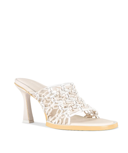 JONATHAN SIMKHAI Shoes Theo Mule Sandals, Ivory Soho-Boutique