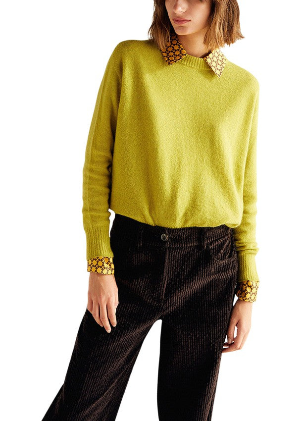 Momoni Sweater Visone Knit, Lime Soho-Boutique