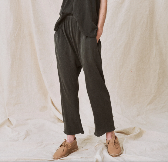 The Great Pant The Jersey Crop Pant, Washed Black Soho-Boutique