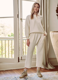 The Great Sweatpants Fleece Pajama Sweatpant, Washed White Soho-Boutique