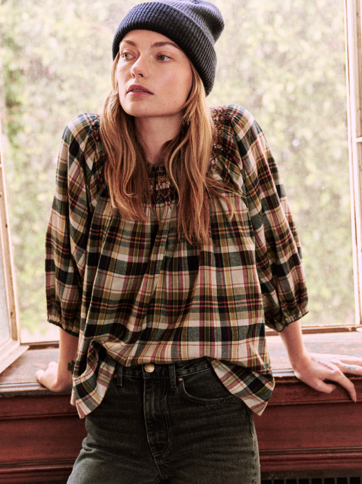 The Great Top The Sea Glass Top, Country Plaid Soho-Boutique